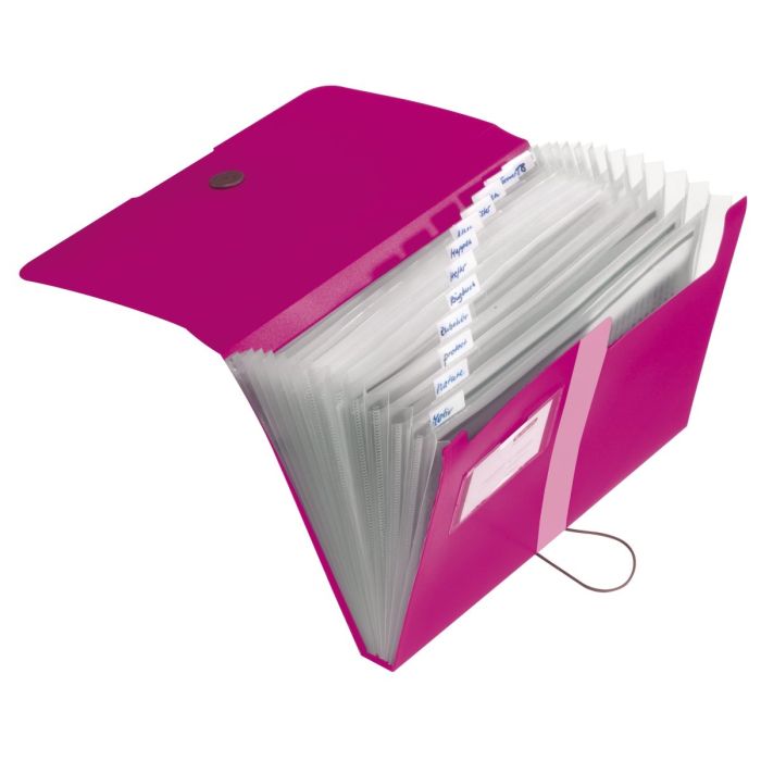Trieur Papier A4 - 12 compartiments - Framboise : HERLITZ Easy orga to go