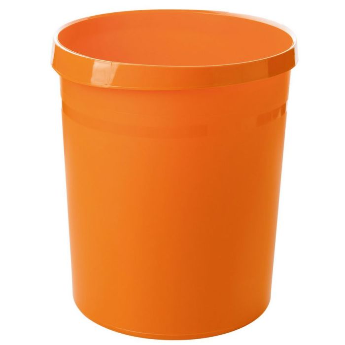 Poubelle Orange 18 litres avec poignée HAN 18190-51 Tri des