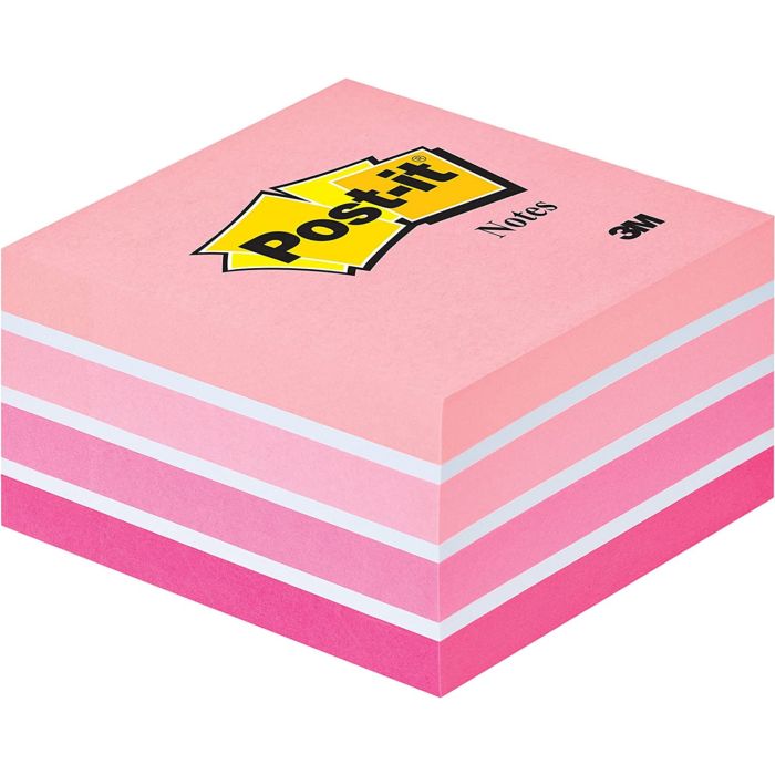 POST-IT CUBE Notes repositionnables - Rose - 76 x 76 mm