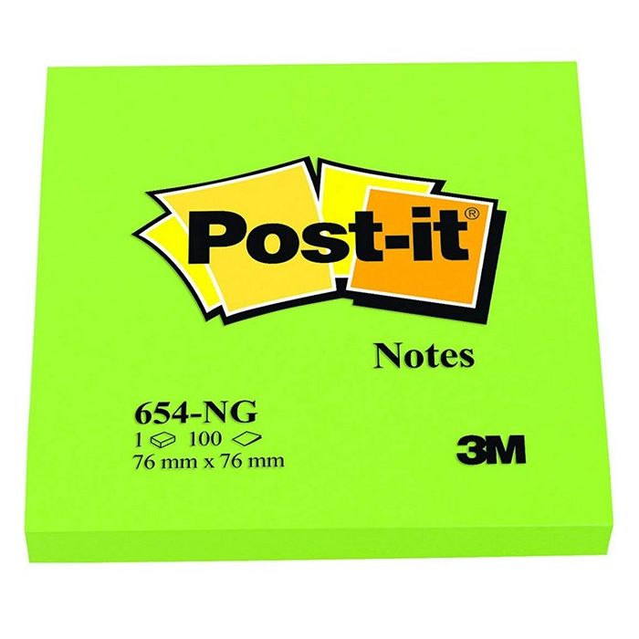 Notes repositionnables - 76 x 76 mm - Jaune pastel - POST-IT