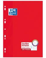 Feuilles mobiles Grands carreaux - 100 pages - 210 x 297 mm : OXFORD Visuel