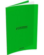 Photo Cahier Séyès / Grands carreaux Vert - Polypro - 96 pages - 240 x 320 mm CONQUERANT :