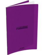 Photo Cahier Séyès / Grands carreaux Violet - Polypro - 96 pages - 240 x 320 mm CONQUERANT :