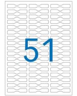 Etiquettes adhésives blanches Bijouterie - 45 x 8 mm APLI Lot de 306