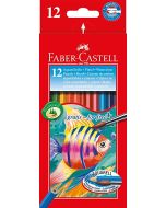 Etui de 12 Crayons de couleur aquarellables : FABER-CASTELL Kinder-Aquarell Modèle