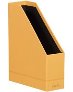 Porte-revues en simili cuir - Dos de 100 mm - Orange/Noir RHODIA