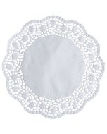 Napperon en papier - Rond - 200 mm - Blanc : PAP STAR Lot de 100 Visuel