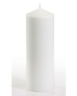 Bougie cylindrique - Blanc 20 cm : STARPAK