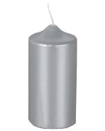 Bougie cylindrique - Argent 13 cm PAP STAR 