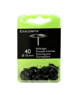 Boite de 40 punaises - Noir Exacompta 14021E
