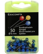 EXACOMPTA : Epingles sphériques - 6 mm - Bleu clair 14362E photo