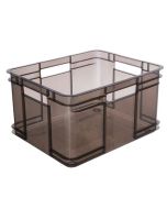 Bac de rangement Euro-Box XL - 28 litres - Gris transparent : KEEEPER Bruno