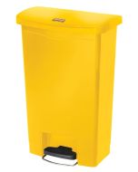 Poubelle à pédale avec couvercle - 50 litres - Jaune : RUBBERMAID Visuel