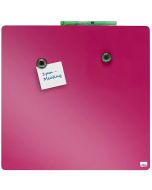 Tableau Magnétique Carré - Rose Vif - 360 x 360 mm : NOBO image