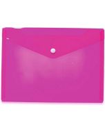 Pochette enveloppe A4 à bouton-pression - Violette Transparente HERMA