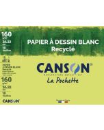 Lot de 10 feuilles de Papier à dessin recyclé 160 g - Blanc - 240 x 320 mm : CANSON Image