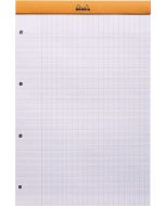 Bloc-Notes quadrillé perforé - 210 x 318 mm A4+ RHODIA N°20 Couverture Orange