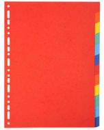 Jeu de 12 Intercalaires A4 en carte recyclée teintée - Assortiment : EXACOMPTA Image