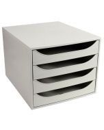 Module de rangement 4 tiroirs Ecobox - Gris EXACOMPTA Office Image