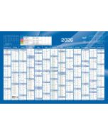 Grand Calendrier 2026 mural- 650 x 430 mm - Bleu QUO VADIS