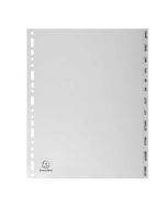 Jeu de 12 Intercalaires mensuels PP gris - Janvier à décembre - 245 x 297 mm EXACOMPTA
