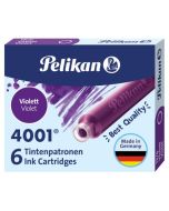 Boite de 6 Cartouches d'encre - Violet : PELIKAN 4001 TP/6