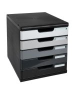 Module de rangement 5 tiroirs - Modulo - Gris : EXACOMPTA Shades of grey image