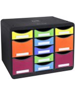 Module de rangement 11 tiroirs - Big Box Multi - Noir/Arlequin EXACOMPTA Iderama image