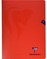 Cahier 24 x 32 cm - 96 pages - Grands Carreaux - Rouge CLAIREFONTAINE Mimesys