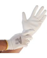 Gants de travail en nylon ULTRA FLEX MAIN - Blanc - Taille XS HYGOSTAR
