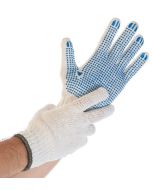Gants de travail en coton polyester STRUCTA I - Blanc - Taille M HYGOSTAR