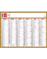 Calendrier 2025 130 x 170 mm EXACOMPTA 34411E 1er Semestre