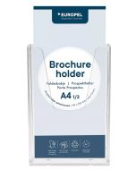 Porte-brochures mural 1/3 A4 - 1 compartiment - Transparent EUROPEL