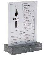 Présentoir de table avec socle en Polystone - Anthracite - A5 : EUROPEL image