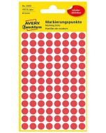 Pastilles adhésives amovibles - 8 mm - Rouge AVERY Lot de 416