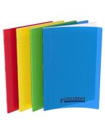 Cahier 96 pages Grands carreaux - 210 x 297 mm - Polypro Assortiment CONQUERANT