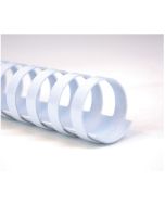 Baguettes de 21 anneaux - 25 mm - Blanc : GBC Lot de 50