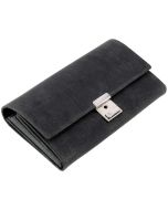 Porte-monnaie de Serveur Gris en Cuir velours avec chaînette en métal ALASSIO