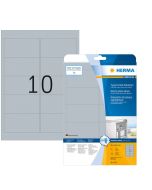 Étiquettes adhésives de signalisation Gris - 96 x 50,8 mm HERMA 4223 Signal