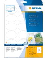 HERMA 4358 : Étiquettes adhésives blanches - Multi-usages - Ovale 63,5 x 42,3 mm