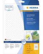 HERMA : Étiquettes adhésives blanches Multi-usages Diamètre 10 mm (4385)