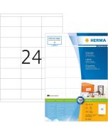Étiquettes adhésives - 70 x 35 mm - Blanc : HERMA Premium Lot de 2400 Image