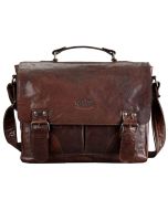 Sacoche à bandoulière - Cuir Marron : PRIDE ET SOUL Business Bag L Image