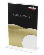 Porte-visuel droit - A3 portrait DEFLECTO Exemple modèle