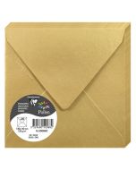 Enveloppes - 140 x 140 mm - Or POLLEN Lot de 20