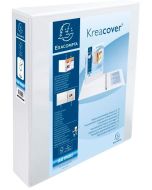 Classeur personnalisable 2 anneaux avec 2 Pochettes - Blanc -  Dos de 64 mm EXACOMPTA Image