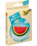 Kit de couture en feutrine pour fabriquer un Porte-clé - Pastèque : FOLIA Filzinies Visuel