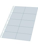 Pochettes perforées en PP lisse pour 10 cartes de Visite : EXACOMPTA Lot de 10 Visuel