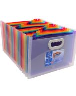 55198E EXACOMPTA : Trieur valisette extensible - 24 compartiments - Cristal