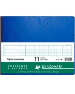 EXACOMPTA 6110E : Registre de 11 colonnes sur 1 page - 250 x 320 mm (Journal comptable)